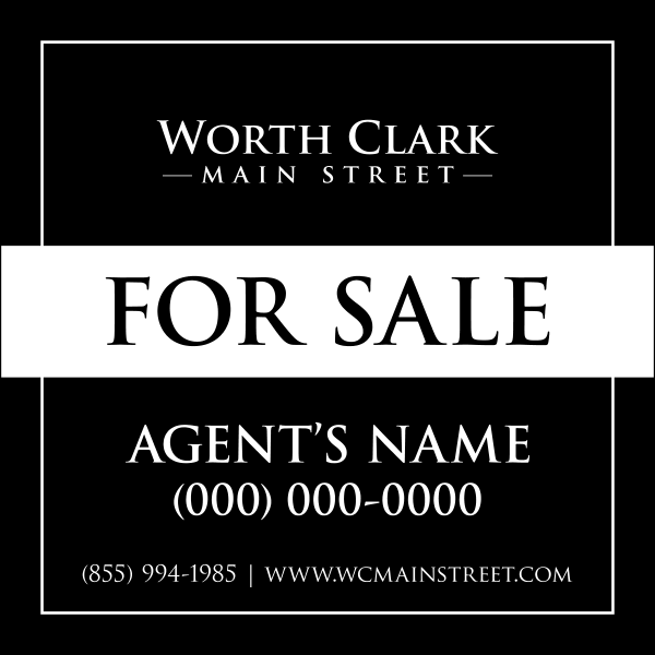 Commercial For Sale Agent Name Sign Panel DF, 48h x 48w, 10mm corugated plastic